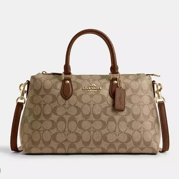 NWT COACH Georgia Satchel in Brown - Picture 4 of 8